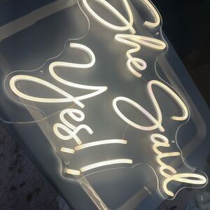 She Said Yes Neon Sign